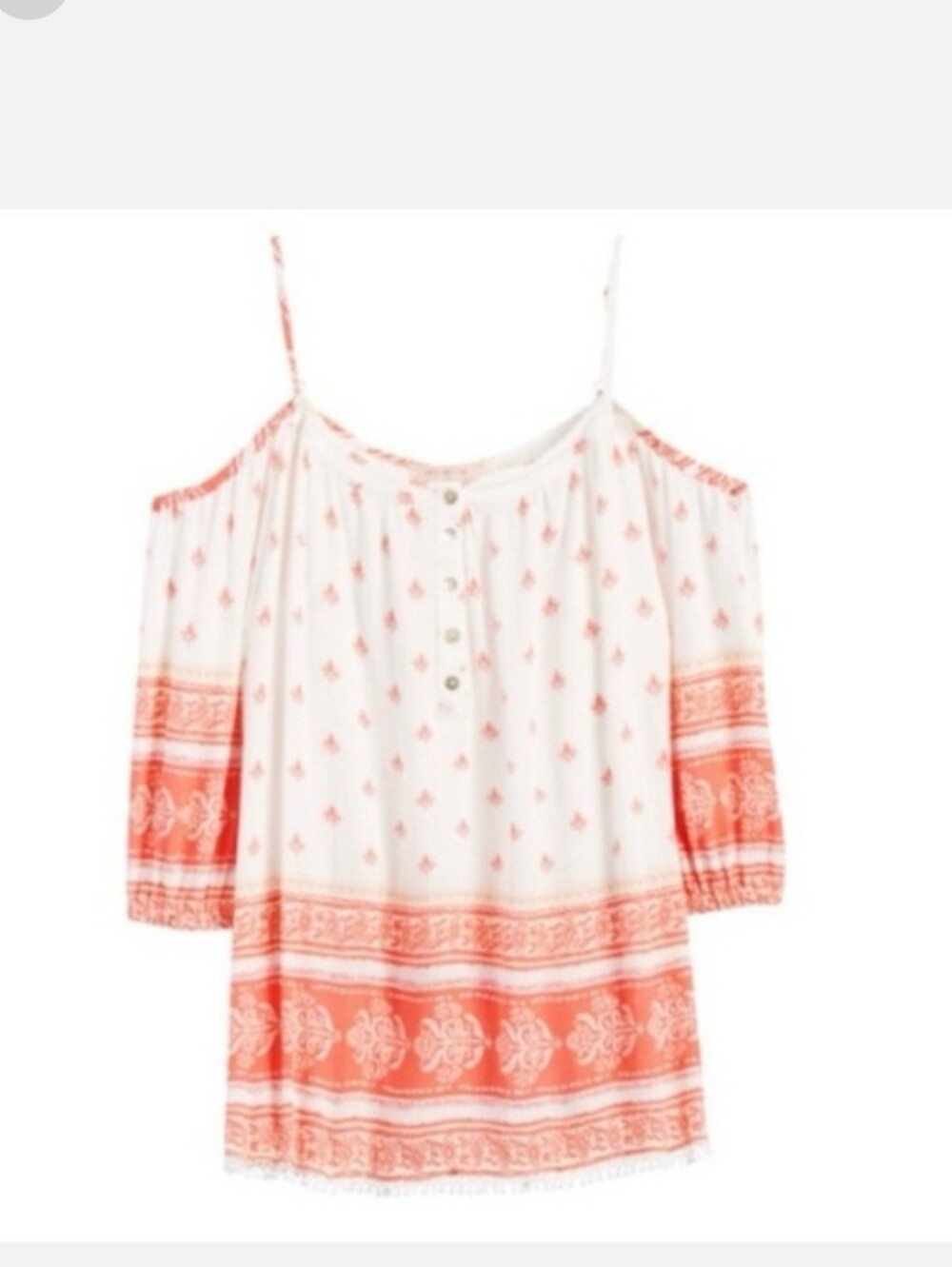 NWT, Stitxh Fix Skies Are Blue Cold-Shoulder Peasant Blouse Sz M